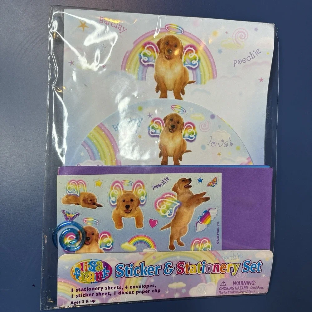 Vintage Lisa Frank Stationery Puppy Dogs Rainbow Labrador Retro‎ Y2K Stickers
